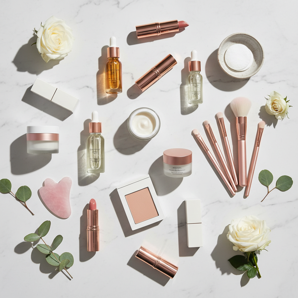 collection of beauty products