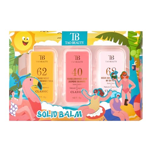 Solid Perfume 3-Pack Refreshing Long Lasting Balm Perfume for Women & Men