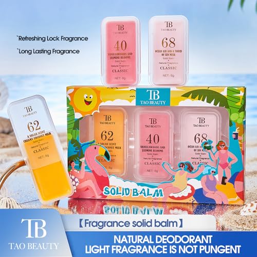 Solid Perfume 3-Pack Refreshing Long Lasting Balm Perfume for Women & Men