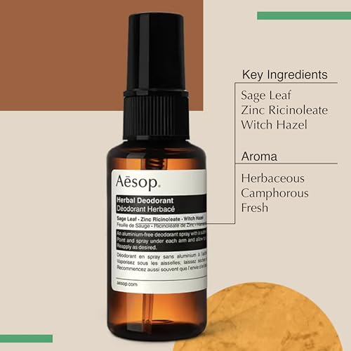 Aluminum Free Herbal Deodorant Spray for Women & Men | Sage Leaf and Zinc to Reduce Odor a