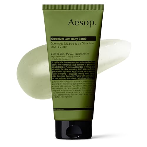 Geranium Leaf Body Scrub | Exfoliating Body Polish with Bamboo & Pumice | Smoothing