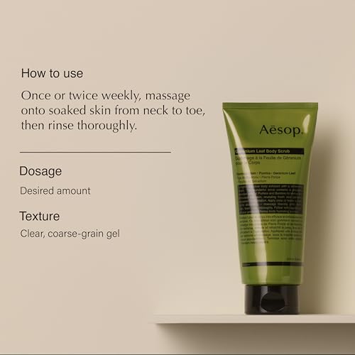 Geranium Leaf Body Scrub | Exfoliating Body Polish with Bamboo & Pumice | Smoothing