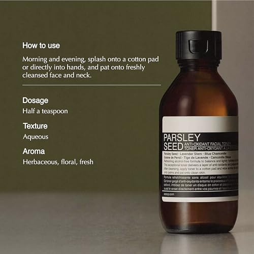 Parsley Seed Anti-Oxidant Facial Toner | Alcohol-Free Formula with Parsley Seed
