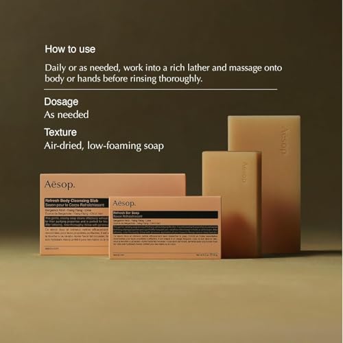 Refresh Body Cleansing Slab | Non-Drying Gentle Bar Soap Boosted With Botanical Oils
