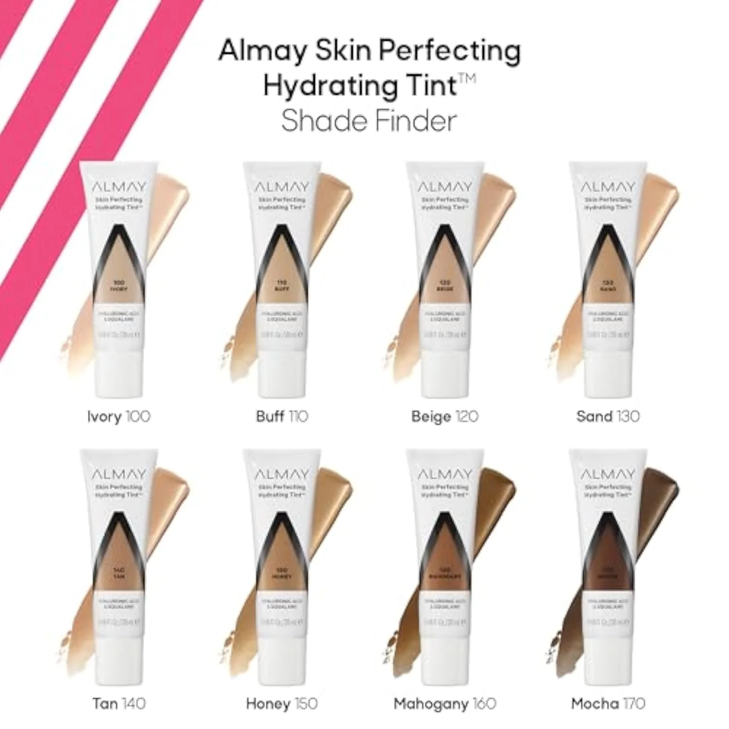 Hydrating Liquid Foundation Tint, Lightweight with Light Coverage, Naturally Dewy Finish, Hypoallergenic, Dermatologist TestedFragrance Free, 100 Ivory, 0.94 fl oz.