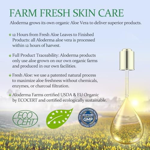Aloe Vera Gel Made within 12 Hours of Harvest with 99% Pure Organic Aloe Vera