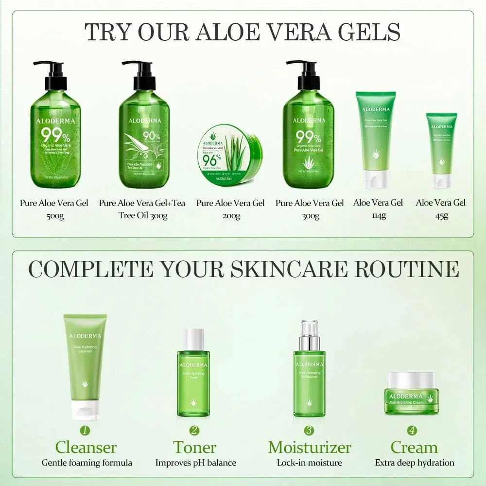 Organic Aloe Vera Gel for Face & Body