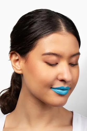 Metallic Liquid Lipstick | Smudge and Transfer Proof, Bright Blue Lip Color with Shimmery Finish, Vegan, Cruelty-free, Long Wear, Paraben and Gluten Free (Snow Queen)