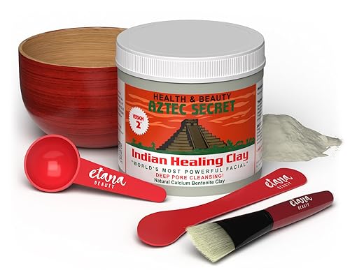 Essential Indian Clay Mask Kit by Etana – 100% Natural Calcium Bentonite for Deep Pore Cle