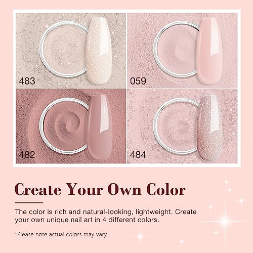 Dip Powder Nail Kit 4 Colors Nude