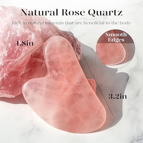 IcyMe Natural Rose Quartz Gua Sha