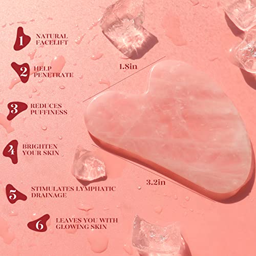 IcyMe Natural Rose Quartz Gua Sha