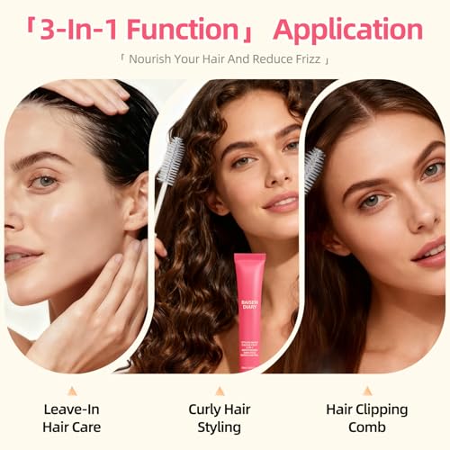 2 Pack Hair Cactus Fruit 3-in-1 Hair Styling Cream & Flyaway Taming Wand – Sleek Finish