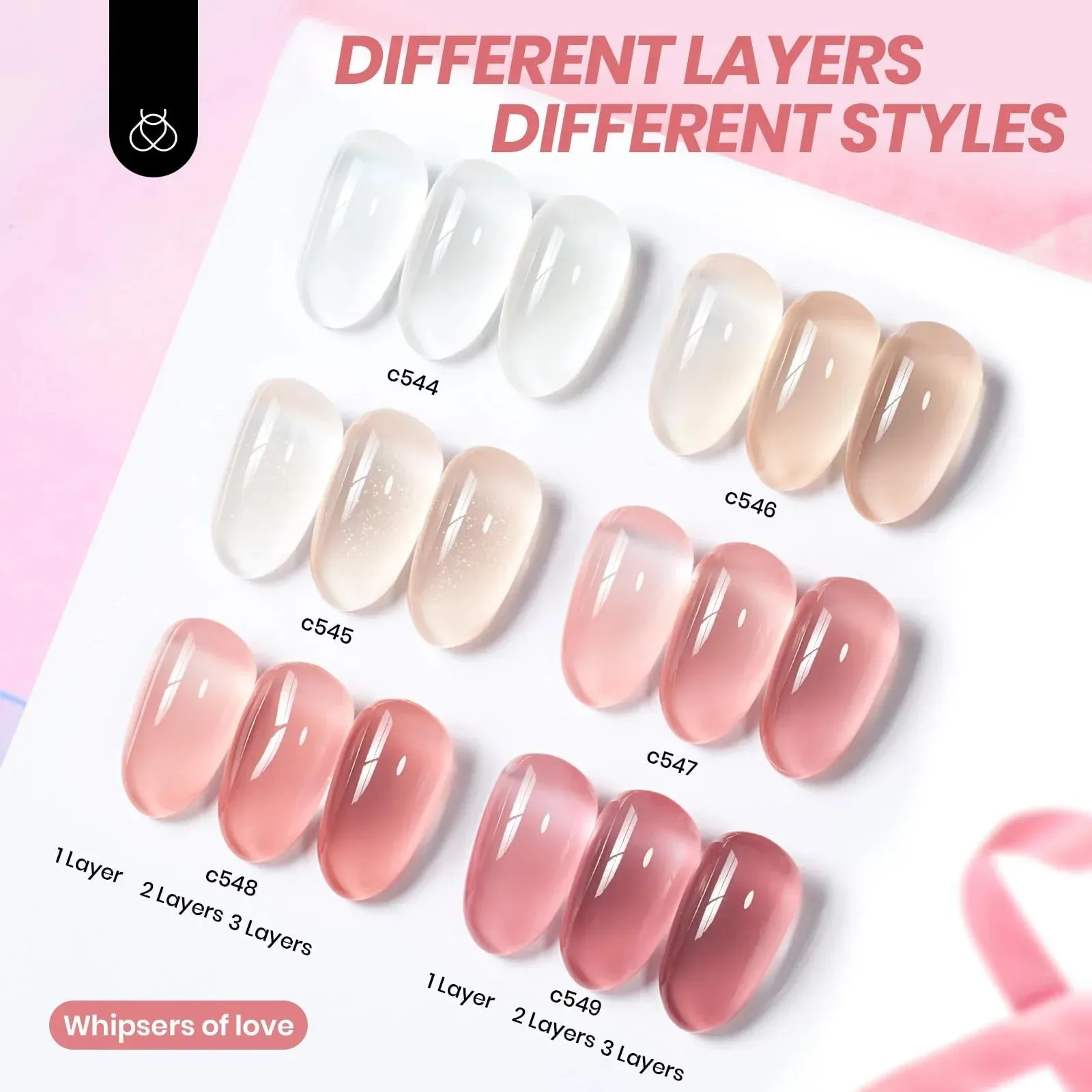 Gel Polish Whispers of Love Jelly Gel Nail Polish Set