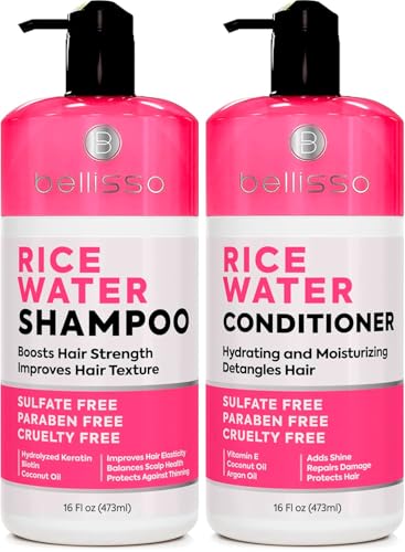 Rice Water Shampoo and Conditioner Set