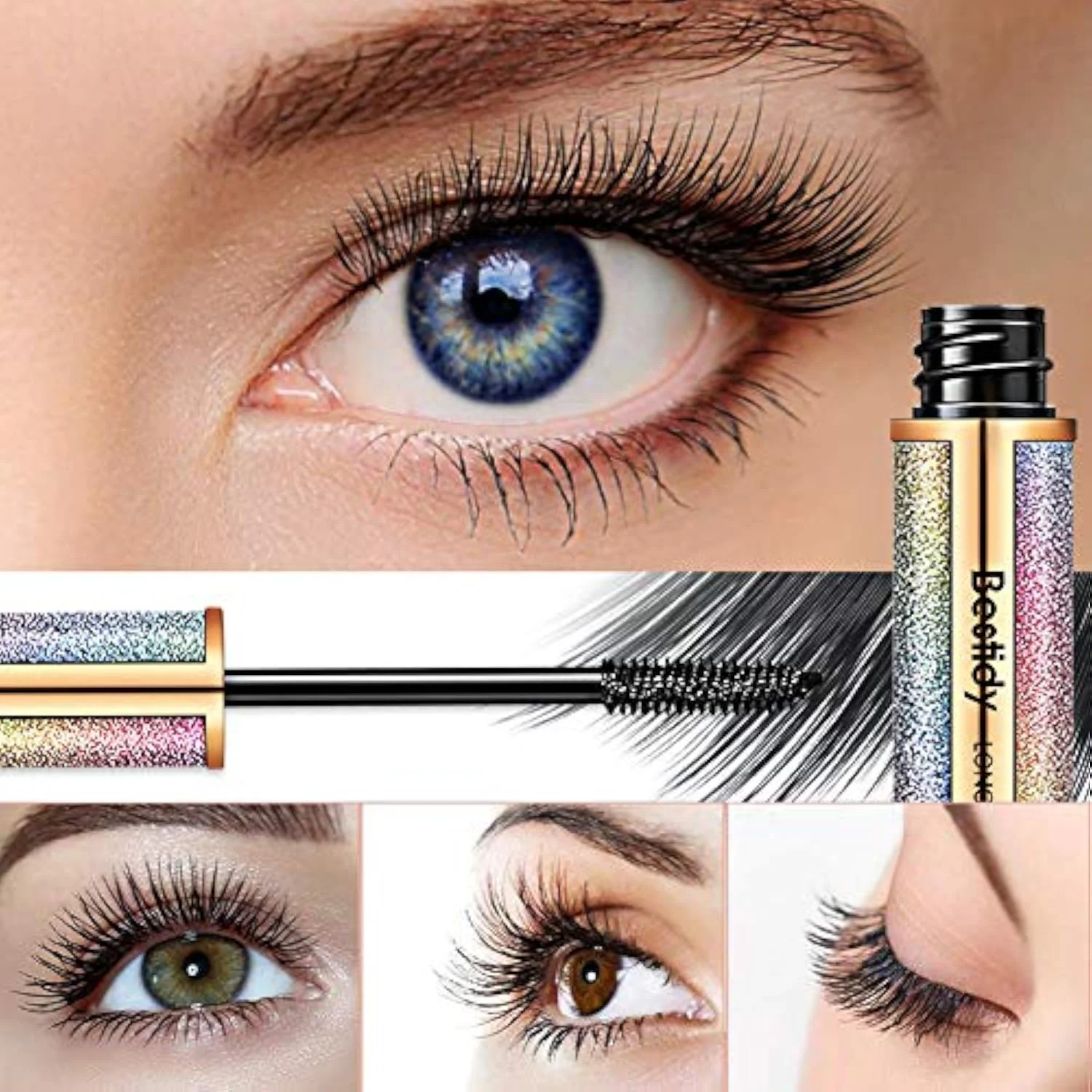 4D Silk Fiber Lash Mascara - Natural Waterproof, Smudge-proof, Thickening & Lengthening, No Clumping, Lasts All Day