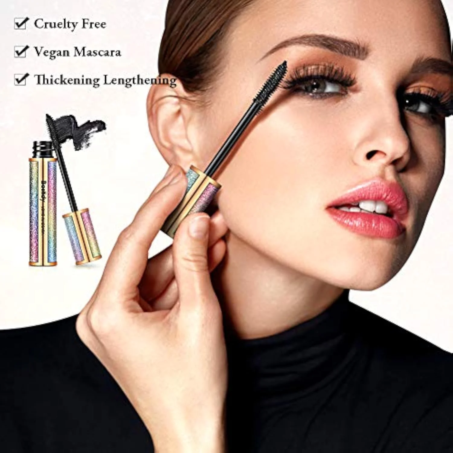 4D Silk Fiber Lash Mascara - Natural Waterproof, Smudge-proof, Thickening & Lengthening, No Clumping, Lasts All Day