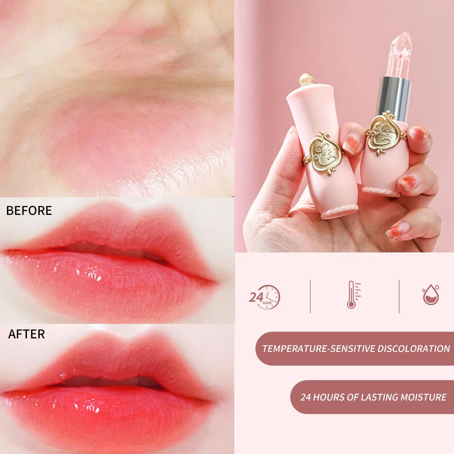 Flower Jelly Lipstick Set