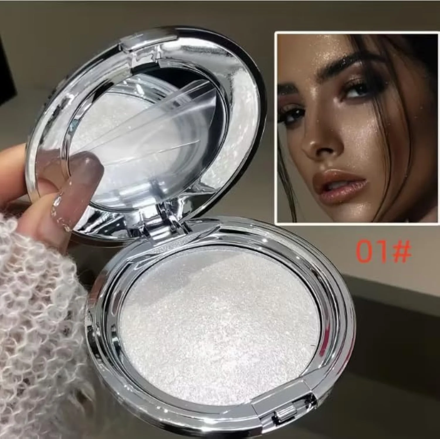 Pink Glow Highlighter – Waterproof Shimmer Cream with Rosy Iridescent Finish | Long-Lasting Radiant Glow for Face & Body | Soft Metallic Pink Highlight for Romantic Dewy L