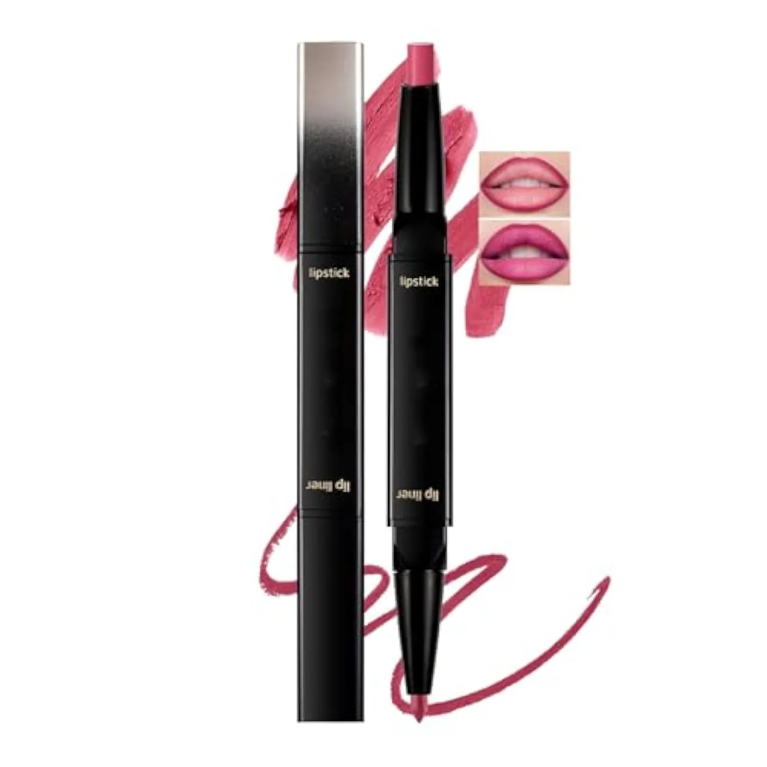 Liquid Lip Liner Lipstick Makeup, Double-Ended 2-in-1 Lip Liner and Matte Lipstick Combo, Waterproof Seamless Lip Stain, Long Lasting All-Day Wear | Matte, Smooth, Durable