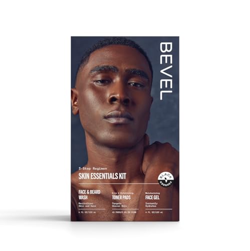 Skin Care Set, Includes Beard Wash, Face Gel & Exfoliating Pads