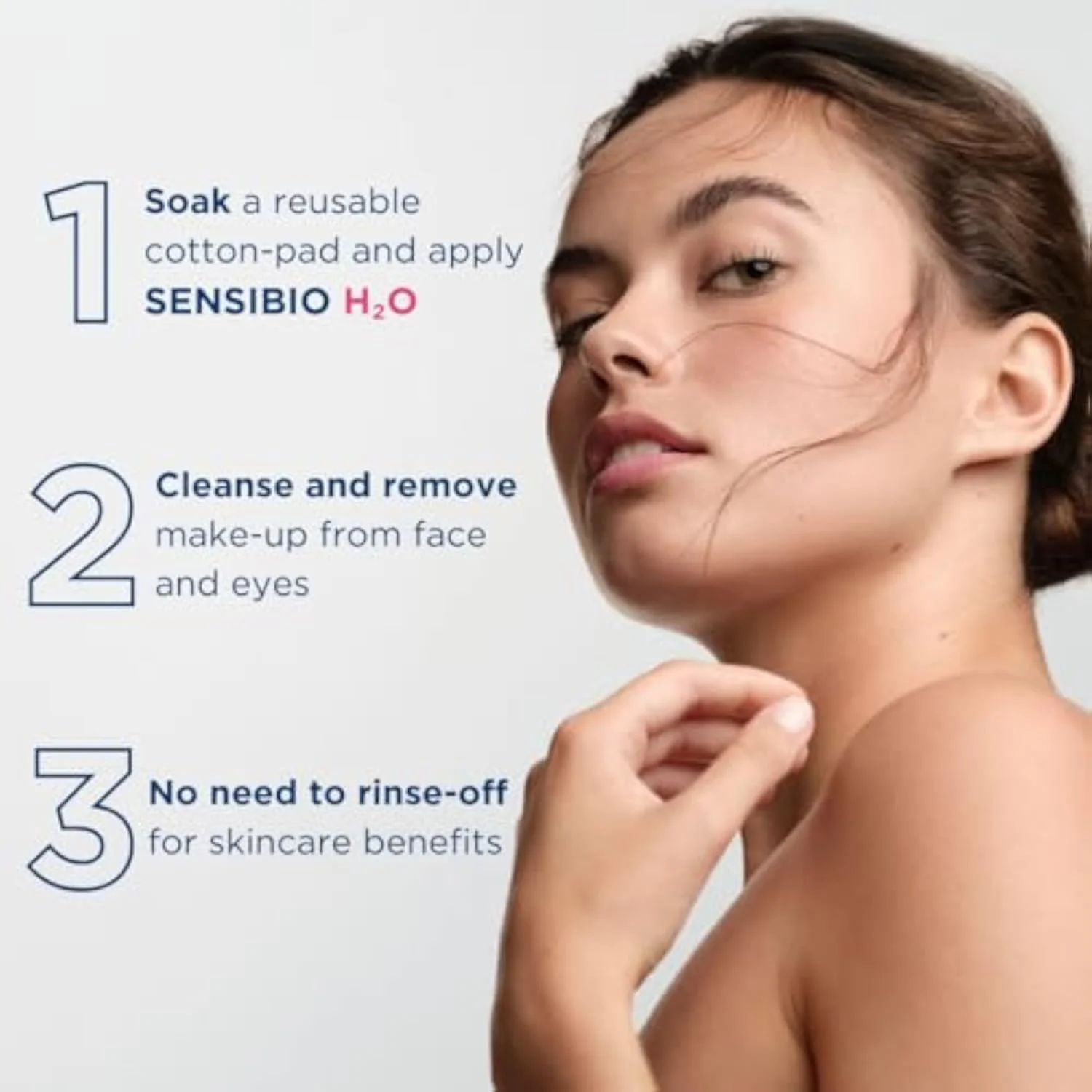 Sensibio H2O Micellar Water, Makeup Remover Cleanser, Gentle for Skin, Fragrance-Free & Alcohol-Free, Gentle Face Cleanser for Sensitive Skin, 8.4 Fl Oz