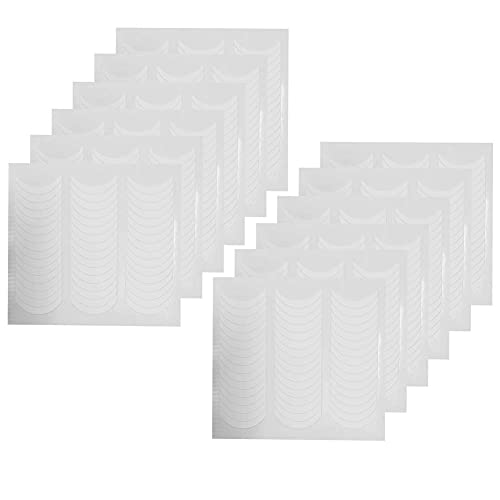 576 PCS 12 Sheets French Tip Nail Stickers - Moon Shape Design