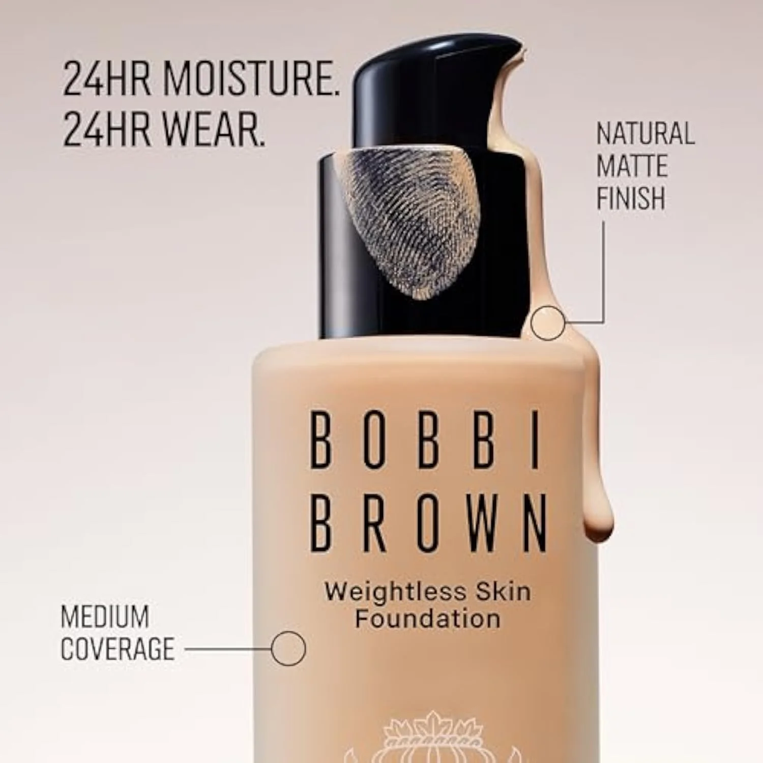 Weightless Skin Foundation SPF 15 | Oil-Controlling Liquid Foundation with 24-Hour Hydration | Medium Coverage Natural Matte Finish for All Skin Types, Warm Beige, 1 Fl