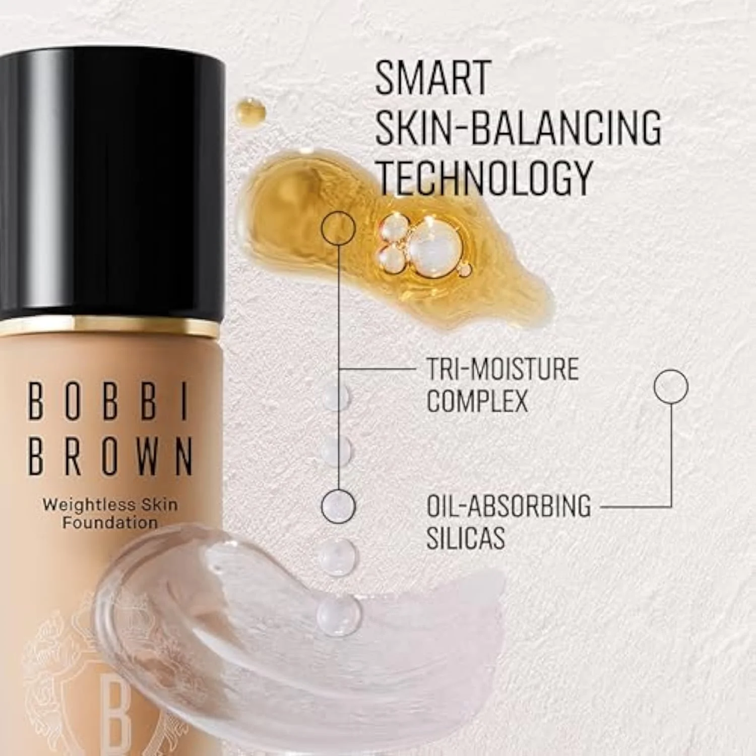 Weightless Skin Foundation SPF 15 | Oil-Controlling Liquid Foundation with 24-Hour Hydration | Medium Coverage Natural Matte Finish for All Skin Types, Warm Beige, 1 Fl