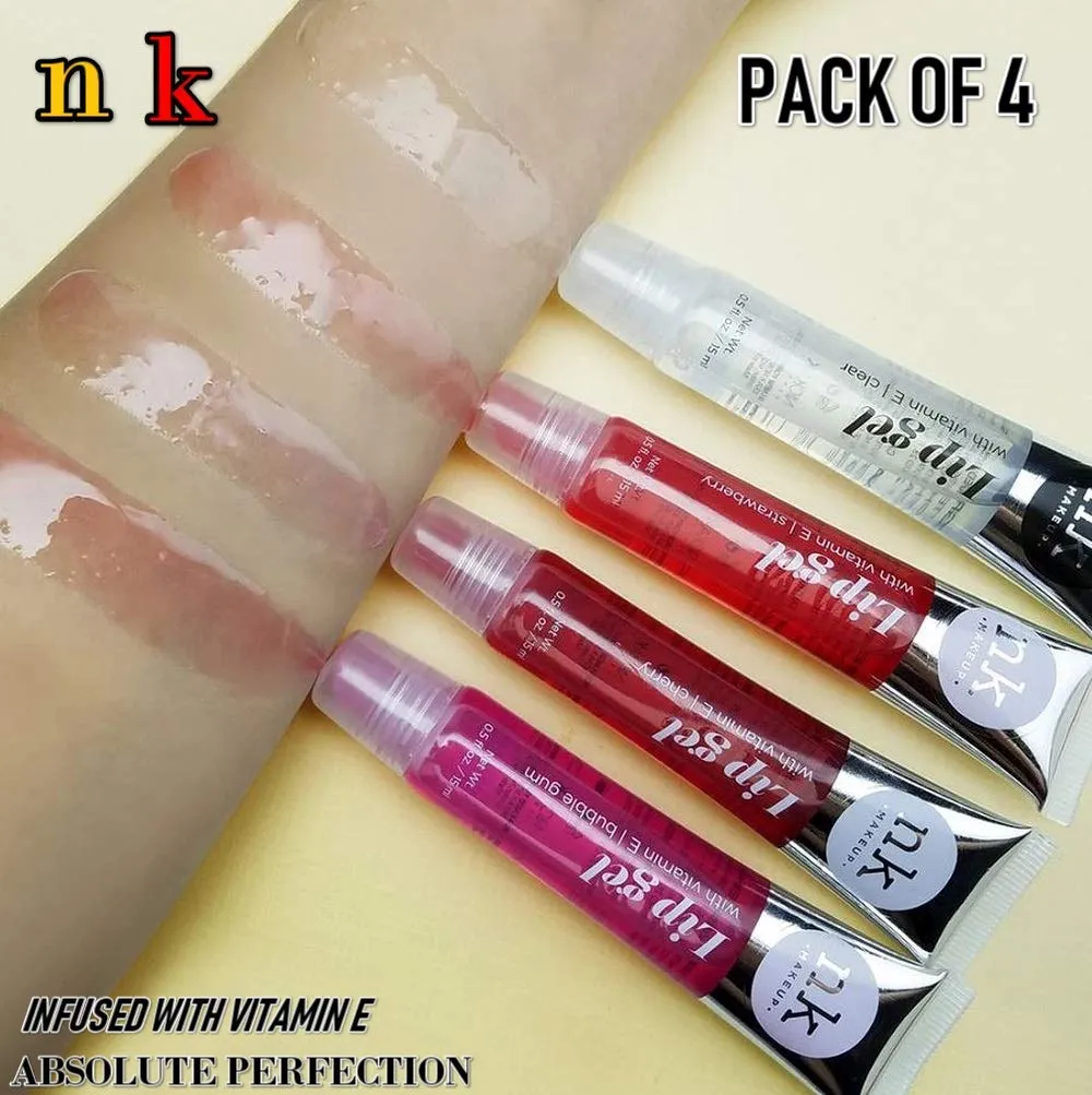 Clear, Strawberry, Cherry, Bubble Gum Lip Gel