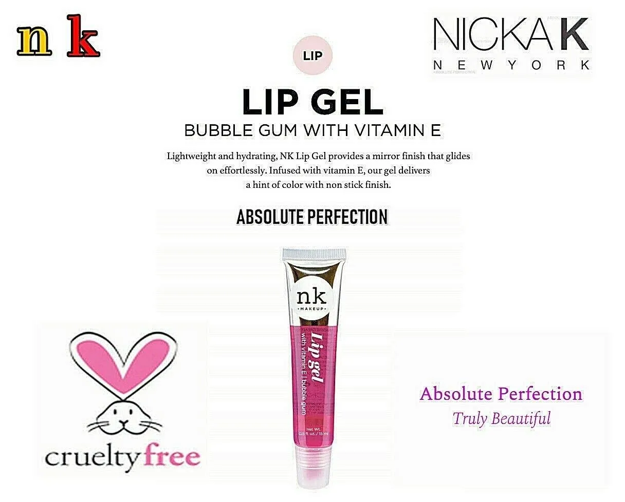 Clear, Strawberry, Cherry, Bubble Gum Lip Gel