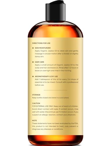 Cold-Pressed Organic Jojoba Oil (8 oz)