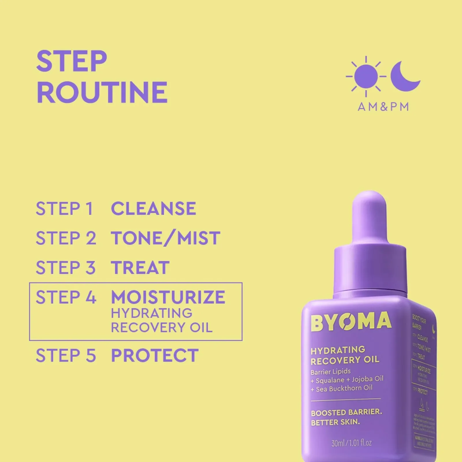 Hydrating Recovery Oil - Luxury Face Oil with Squalane, Jojoba Oil & Seabuckthorn Oil