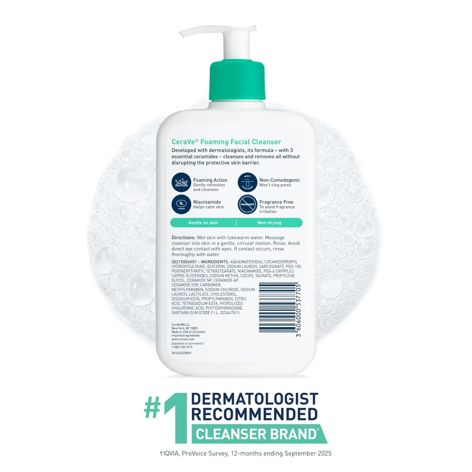 Foaming Facial Cleanser, Daily Face Wash for Oily Skin