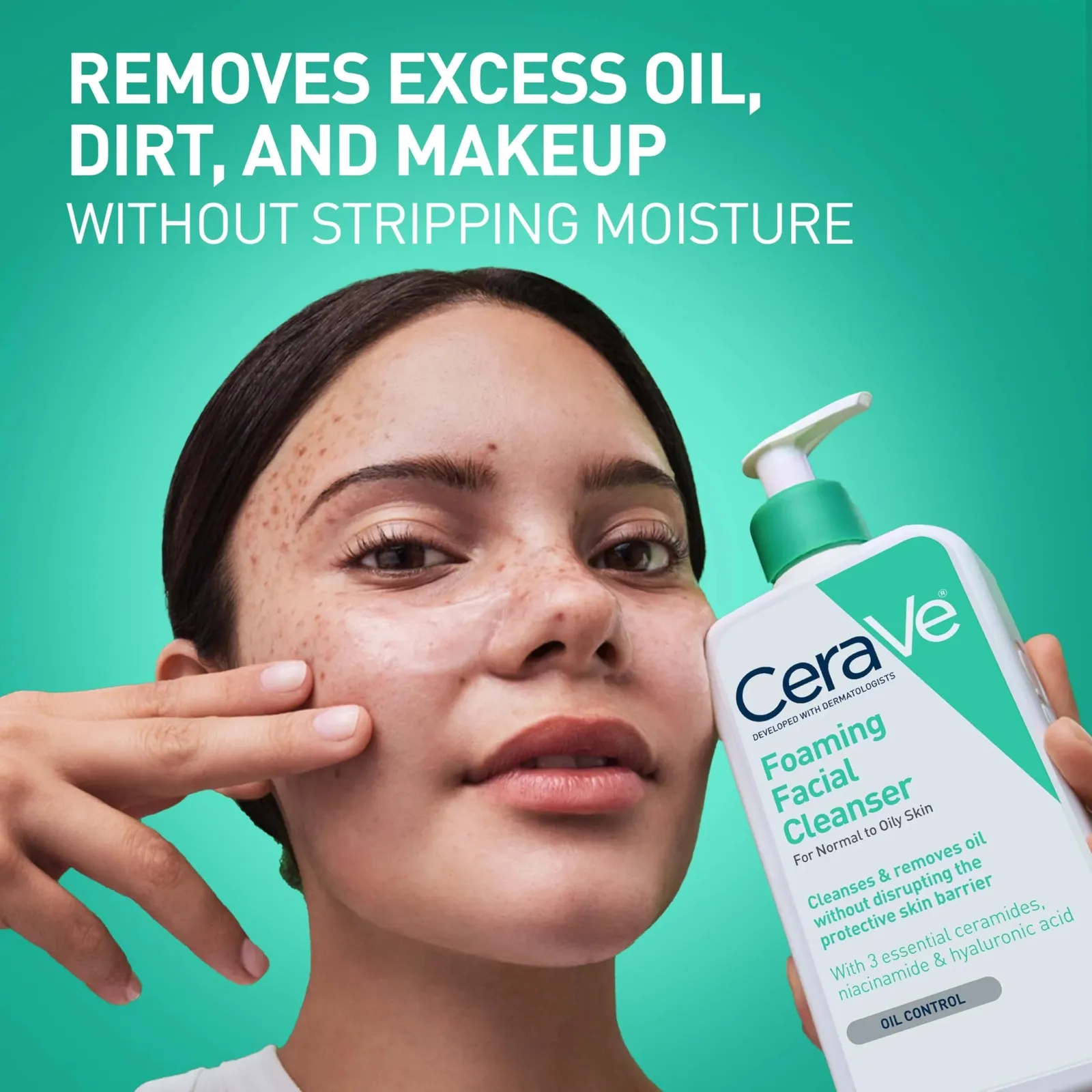 Foaming Facial Cleanser, Daily Face Wash for Oily Skin