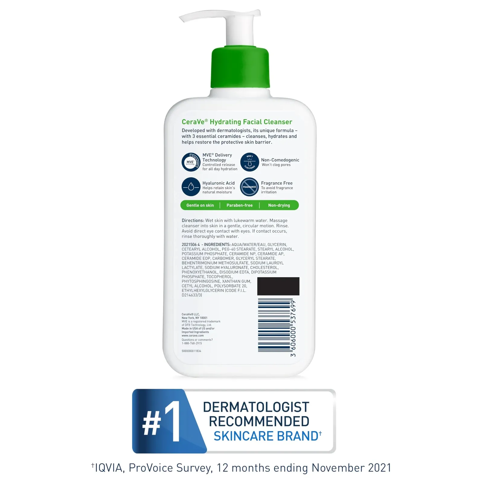 Hydrating Facial Cleanser, Moisturizing Face Wash For Dry Skin
