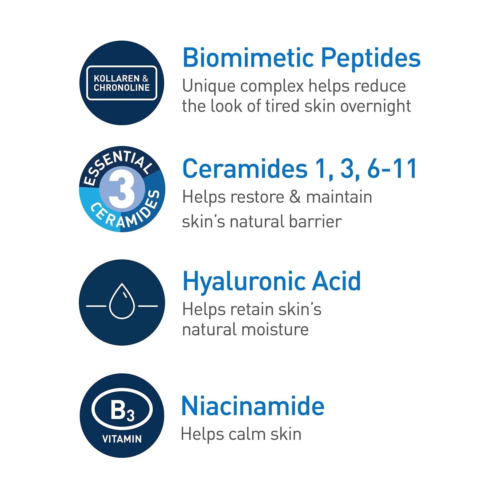 Skin Renewing Night Cream, Niacinamide, Peptide Complex, and Hyaluronic Acid Moisturizer