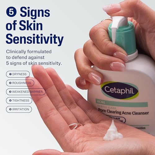 Gentle Clear Clarifying Acne Cream Cleanser foaming