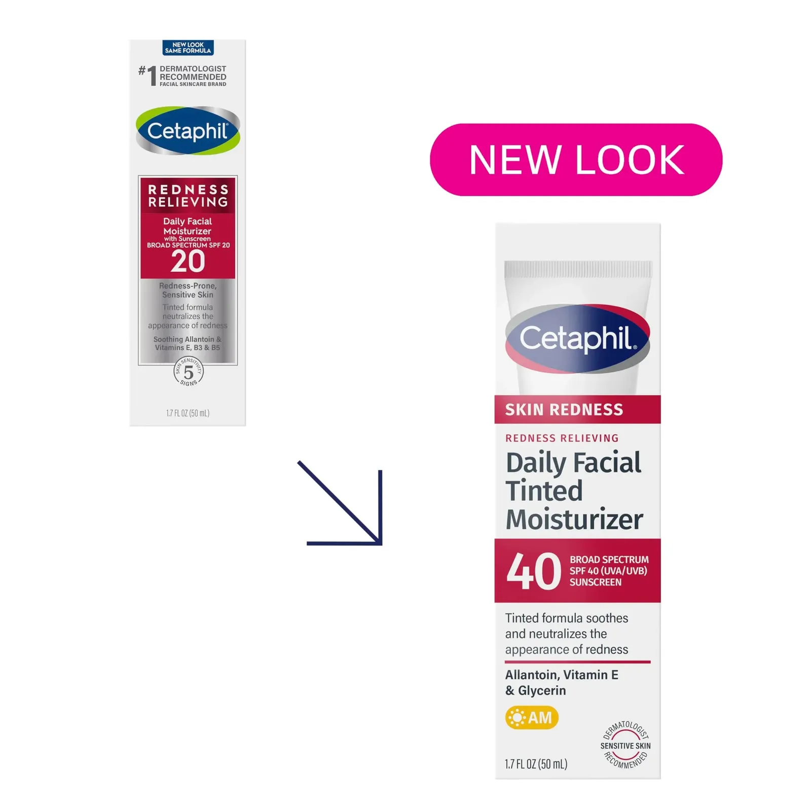 Redness Relieving Daily Facial Moisturizer SPF 40, 1.7 fl oz