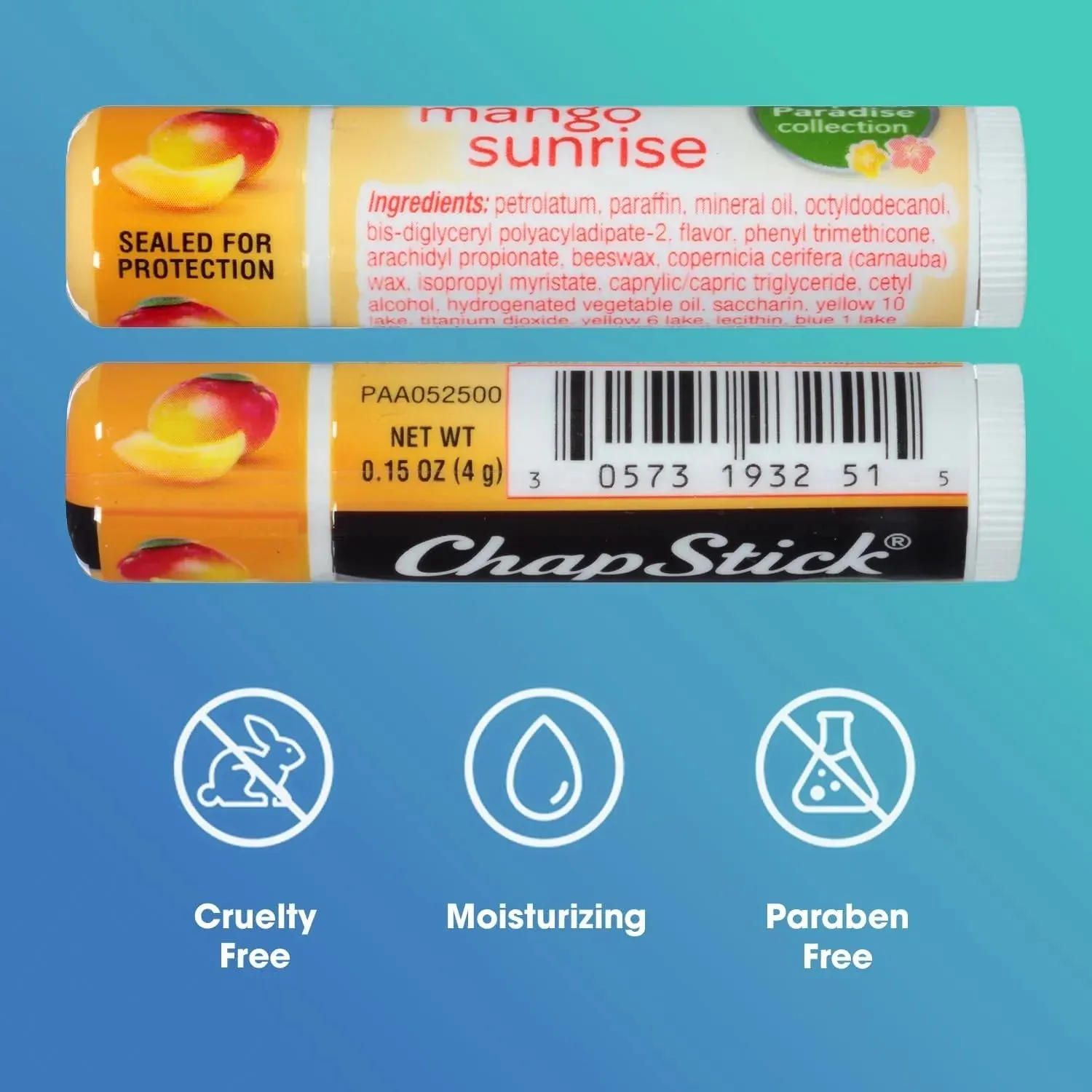 Lip Balm, Mango Sunrise, 6-Pack
