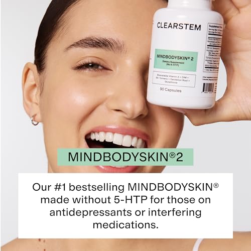 MINDBODYSKIN Hormonal Acne Supplement (No 5-HTP) - Natural DIM Supplement - Skin Care Vita