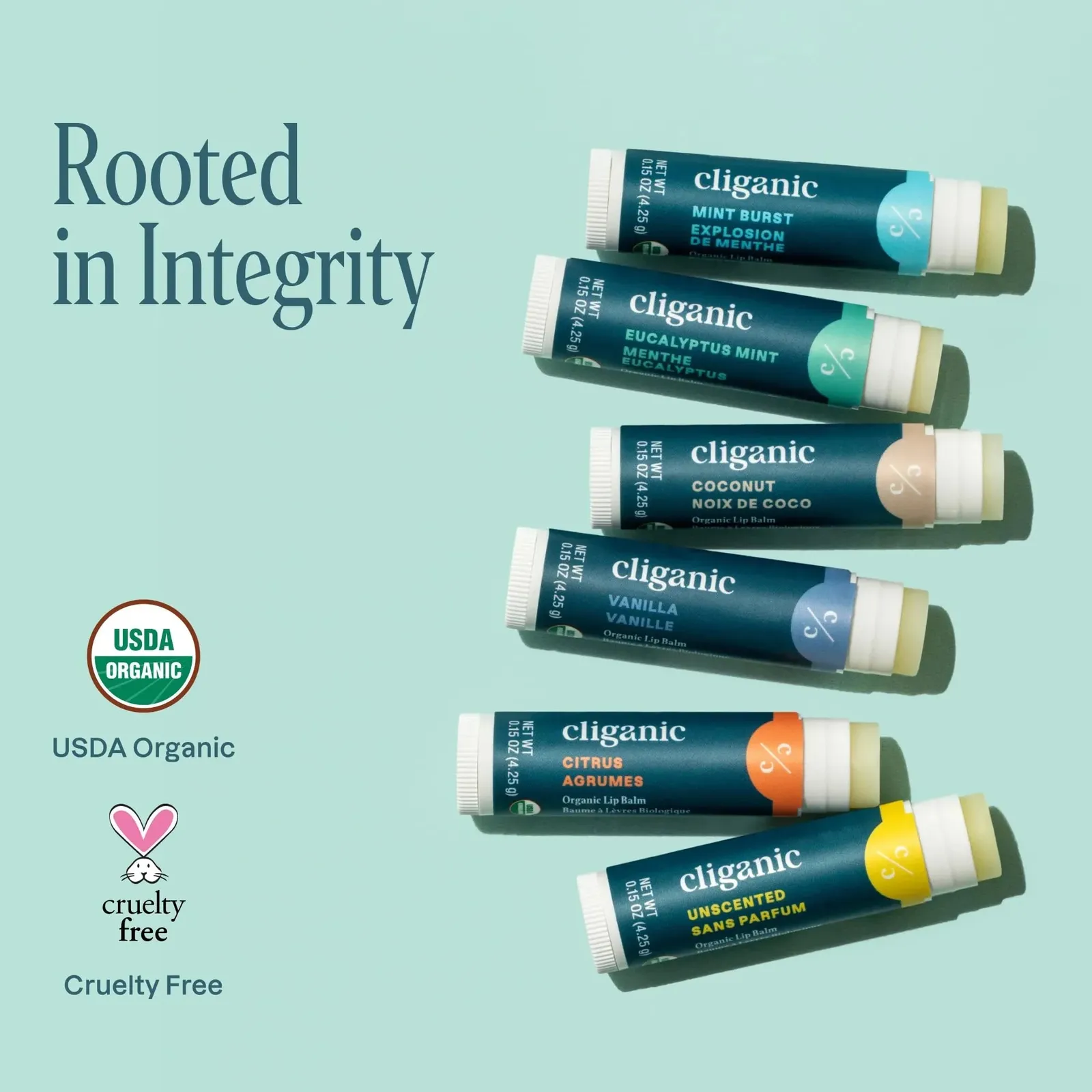 Organic Lip Balm Set (6 Flavors)