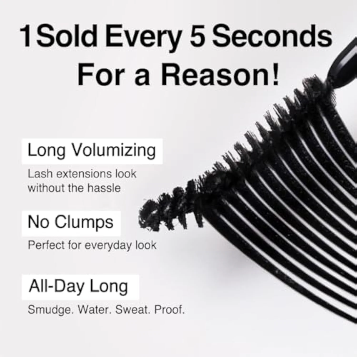 CLIO Kill Lash Superproof Mascara, Waterproof Fiber Lengthening for Straight Lashes, Smudge & Flake-Proof, Clump-Free Lash Extension for Lifted Curl, Safe for Sen
