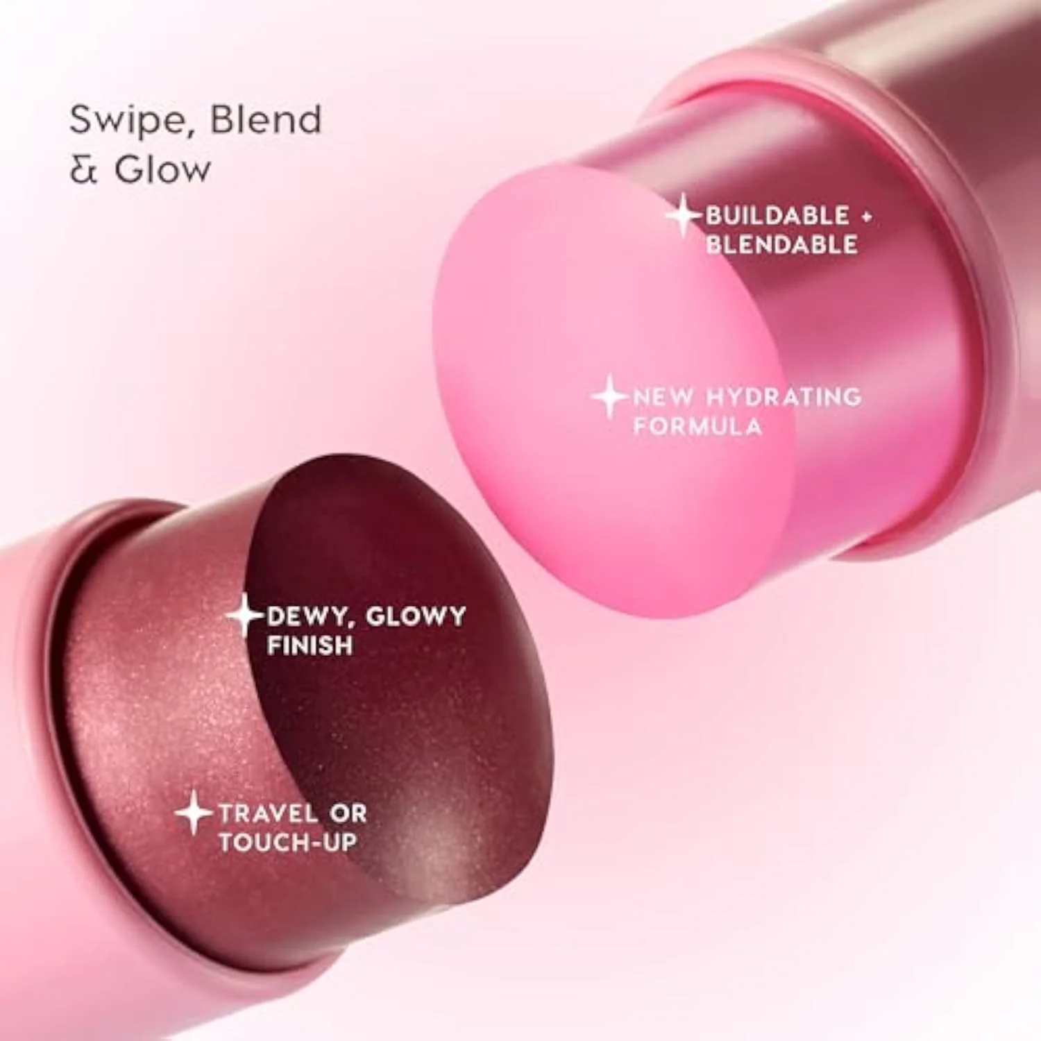 Blush Stix - Cream Blush Stick with Dewy, Glowy Finish - Buildable, Blendable, Hydrating - Lightweight Vegan Makeup for Cheeks - New Formula - Cool It, Soft Mauvy Nude (0
