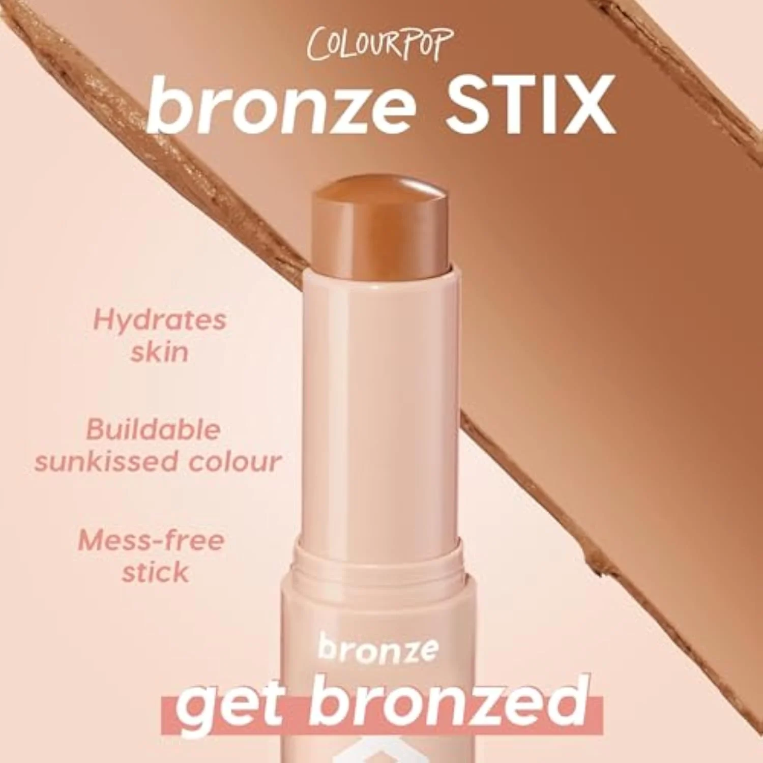 Cream Bronzer Stick - Blendable Cream Contour & Glowy Summer Makeup with a Natural, Matte Finish - Buildable Formula for Shimmer-Free, Sun-Kissed Warmth - Laguna Beach (0