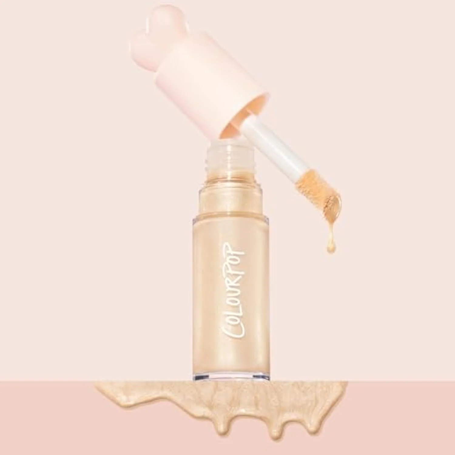 Hi-Lite Dewy Liquid Highlighter - Ultra-Reflective Face & Body Illuminator - Glowy Summer Makeup with Hyaluronic Acid & Niacinamide for a Blendable Glow - Sugar Donut (0.