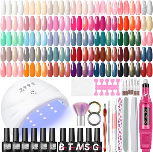 Gel Nail Polish Kit with UV Light Drill