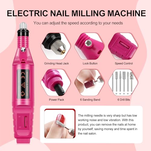 Gel Nail Polish Kit with UV Light Drill