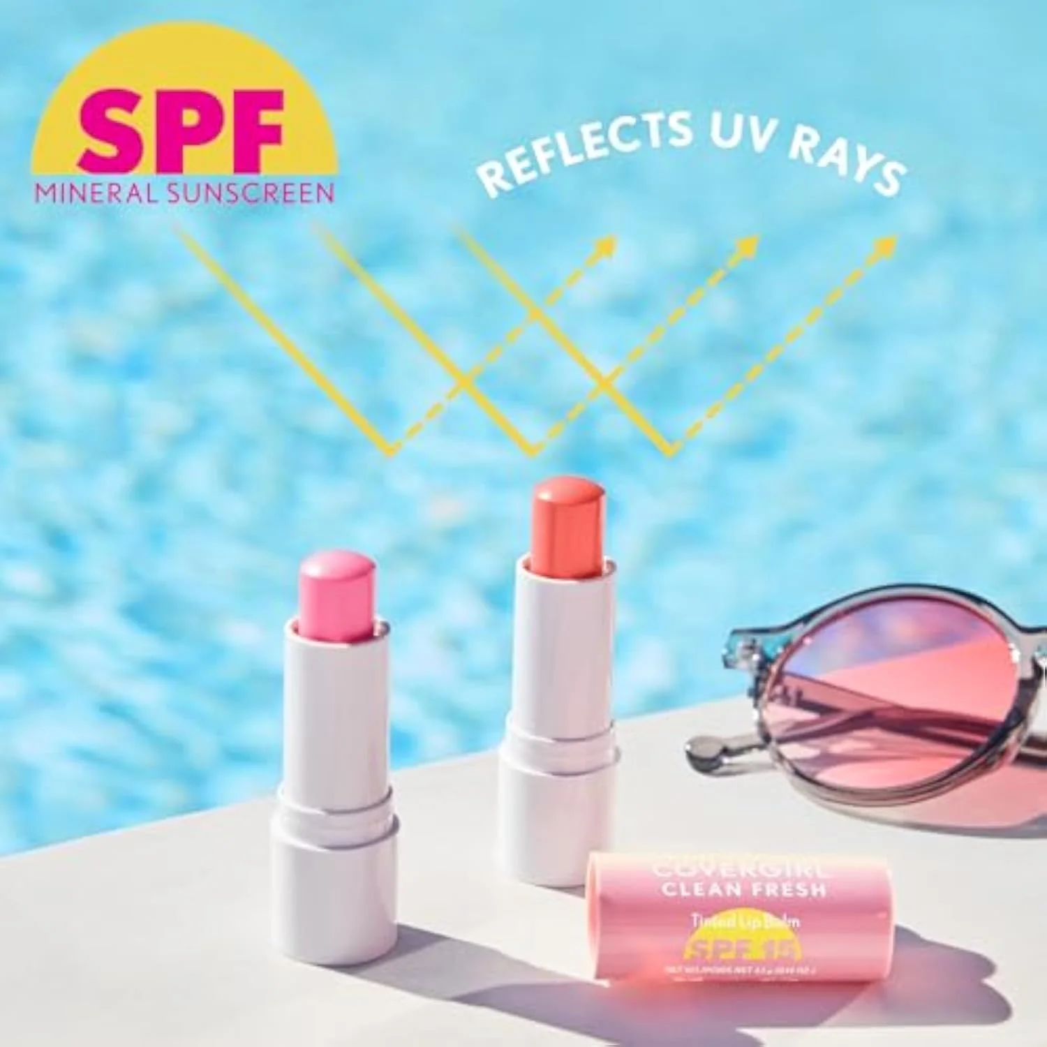 Clean Fresh Tinted Lip Balm SPF 15-10 - You Make Me Blush, with Mineral Sunscreen, Moisturizing, Vegan Formula, 0.14oz
