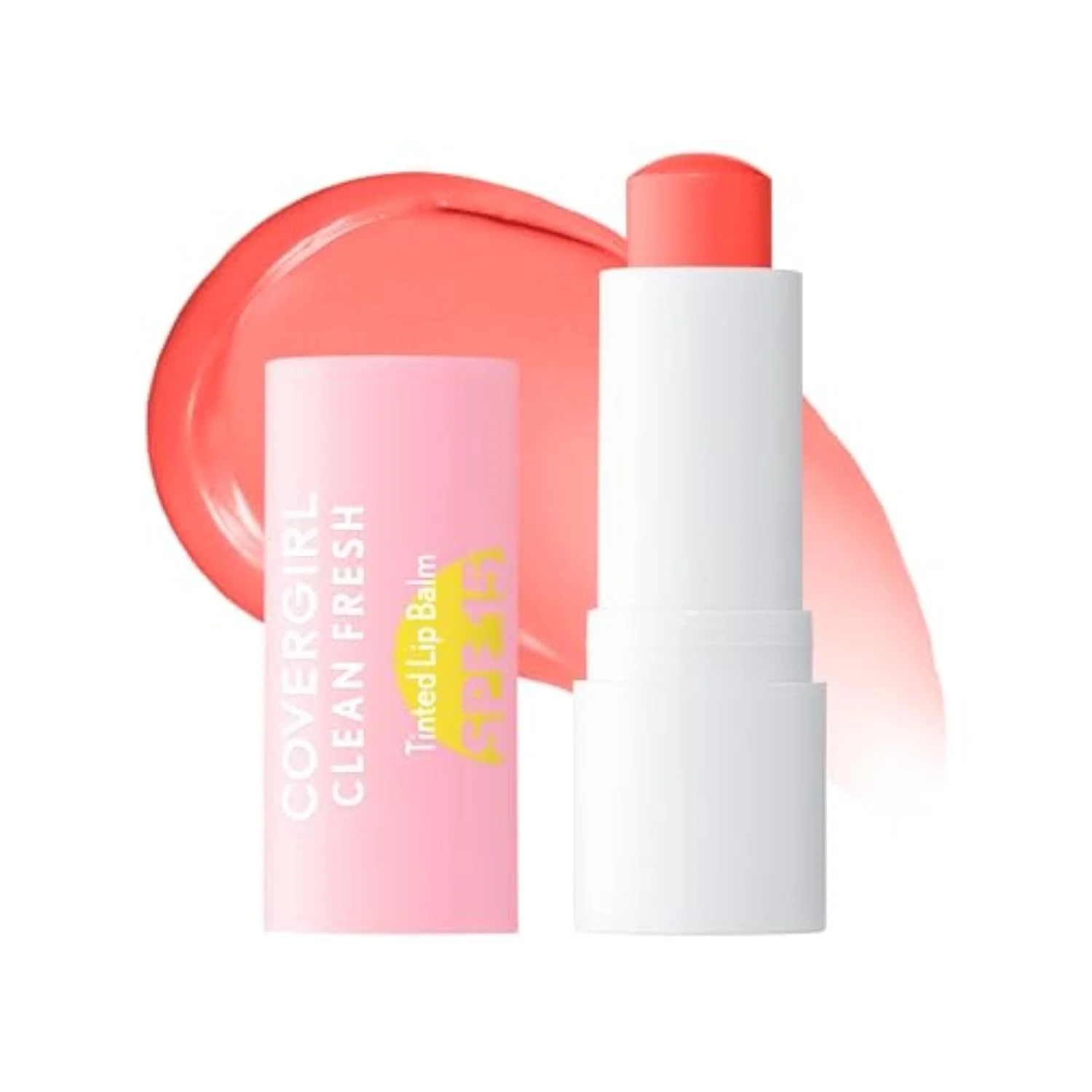 Clean Fresh Tinted Lip Balm SPF 15-20 - Orange You A Cutie, with Mineral Sunscreen, Moisturizing, Vegan Formula, 0.14oz